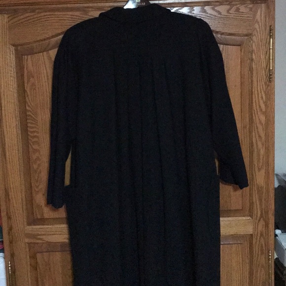 Full length black wool coat - Picture 2 of 2